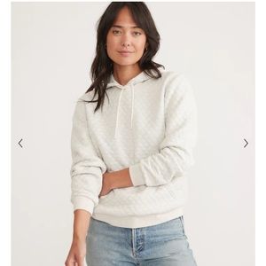 Marine Layer quilted corbet hoodie in gray size small